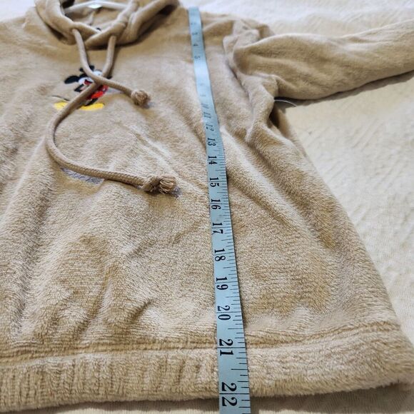 Mickey Mouse Sweater Size Small/Medium Natural Color Hooded Super Soft - Picture 6 of 14